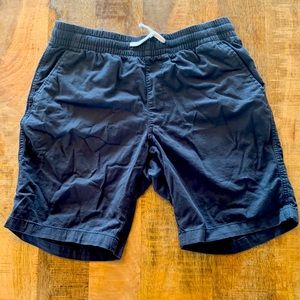 Old Navy drawstring cotton shorts. Very dark gray. Could consider black